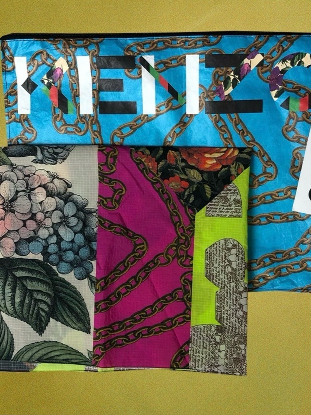 Kenzo NWT Ripstop scarf and matching chain link case